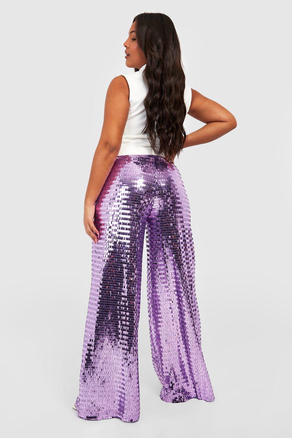 Sequin Wide Leg Floor Sweeping Pants