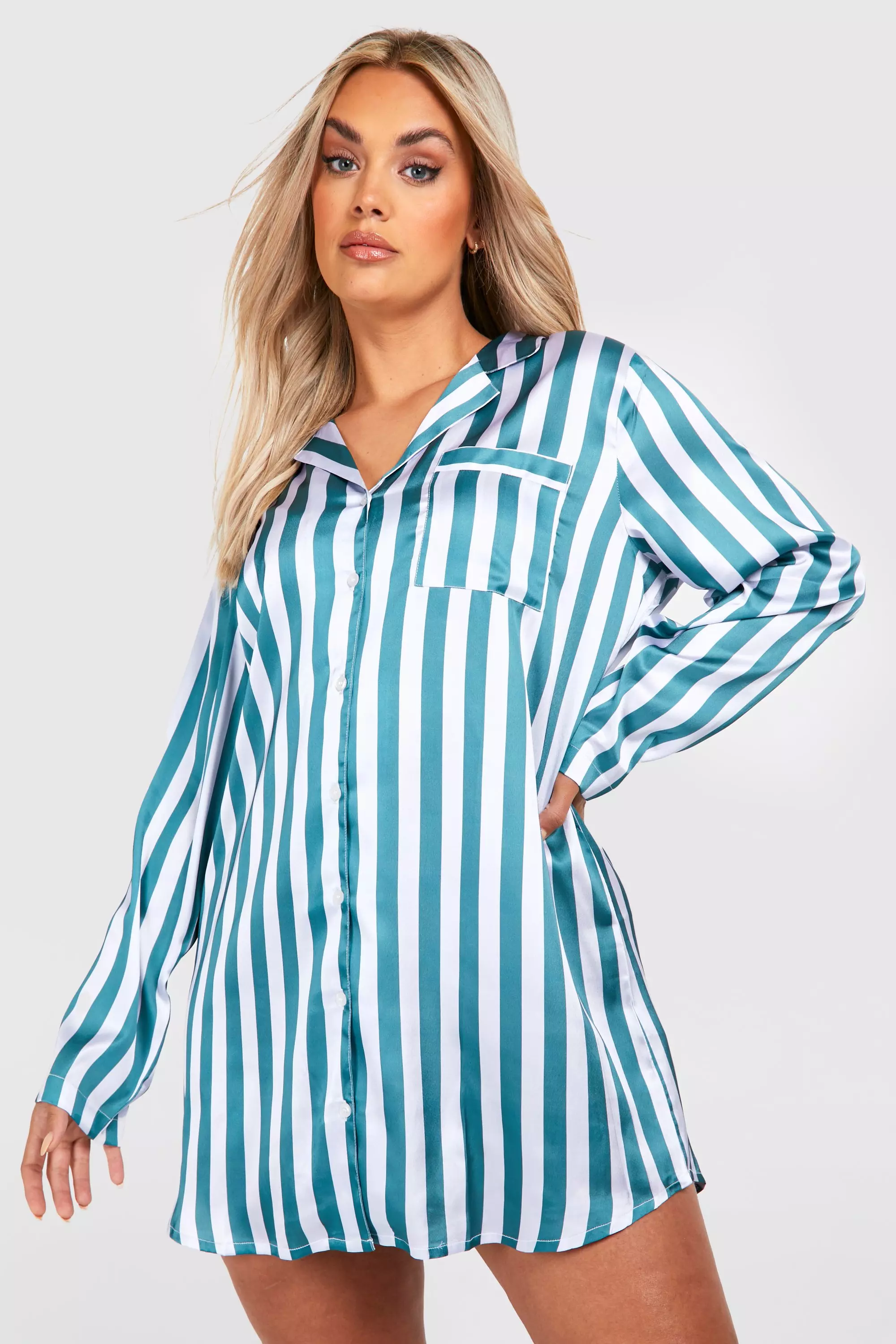 Satin sleep best sale shirt dress