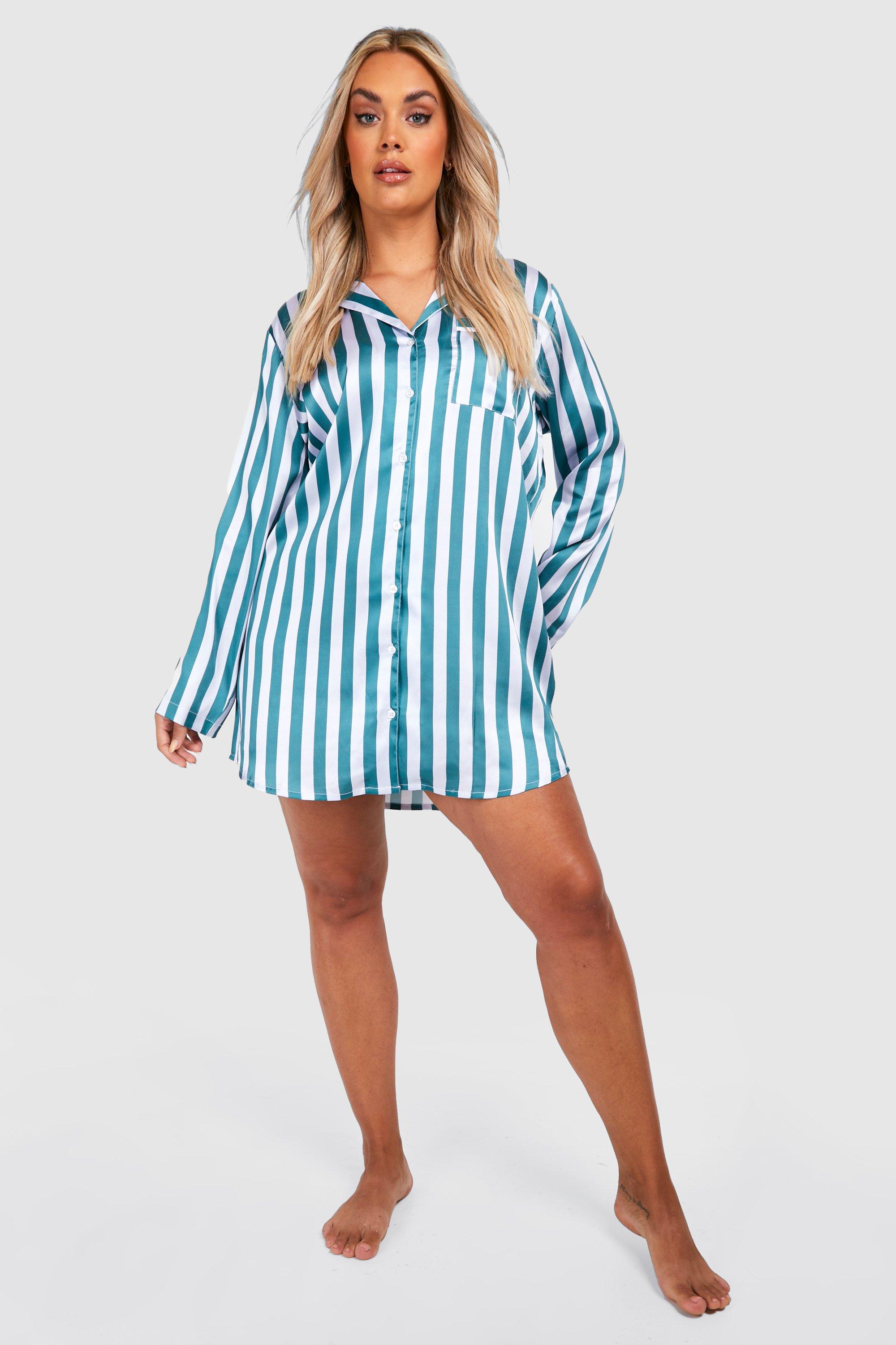 Plus size satin online sleep shirt