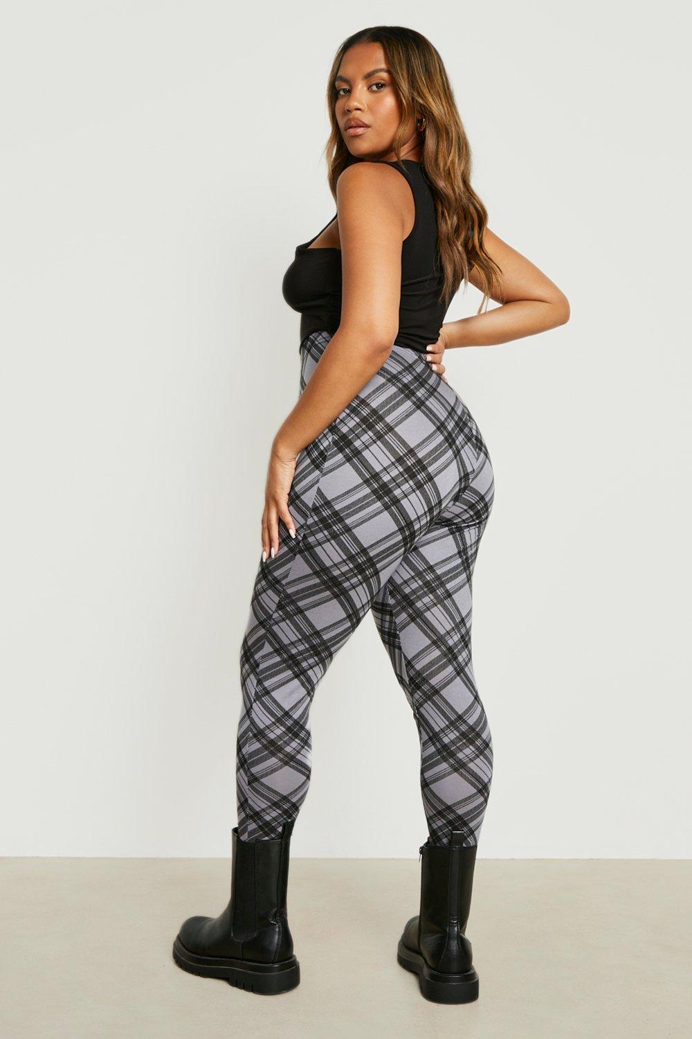 Boohoo hot sale tartan leggings