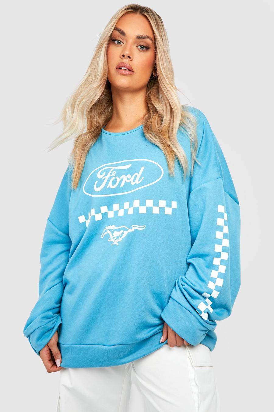 Blue Plus Ford Motor License Sweatshirt image number 1