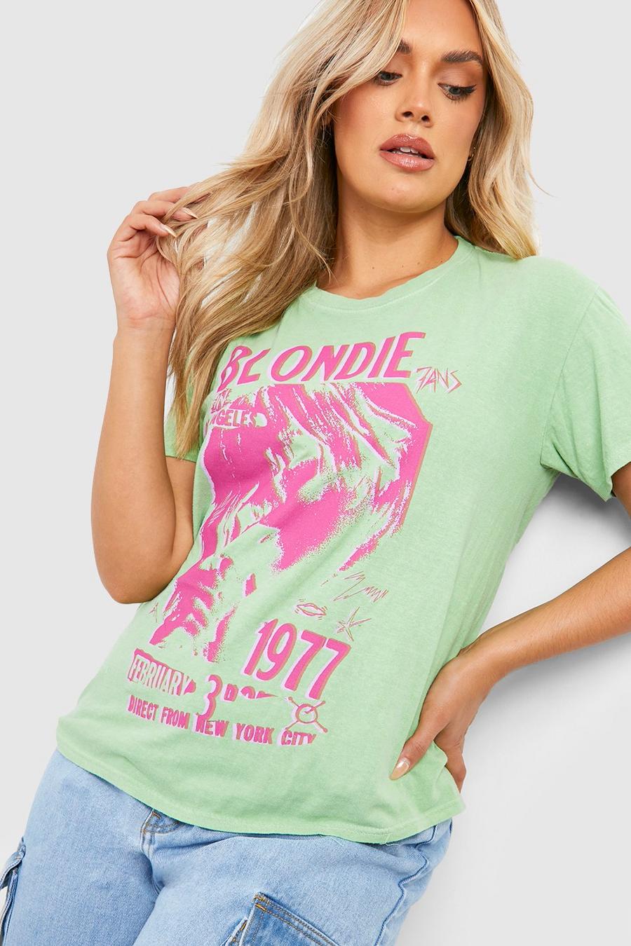 Washed lime Plus Lime Overdye Blondie Band T-shirt image number 1