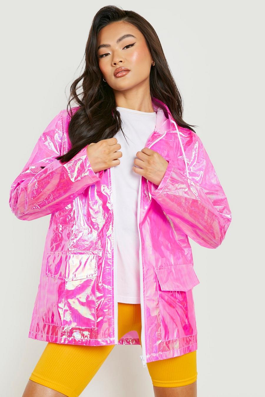 Womens Rain Mac Waterproof Festival Jacket Ladies Anorak Hooded Coats Raincoat x FlirtyWardrobe 