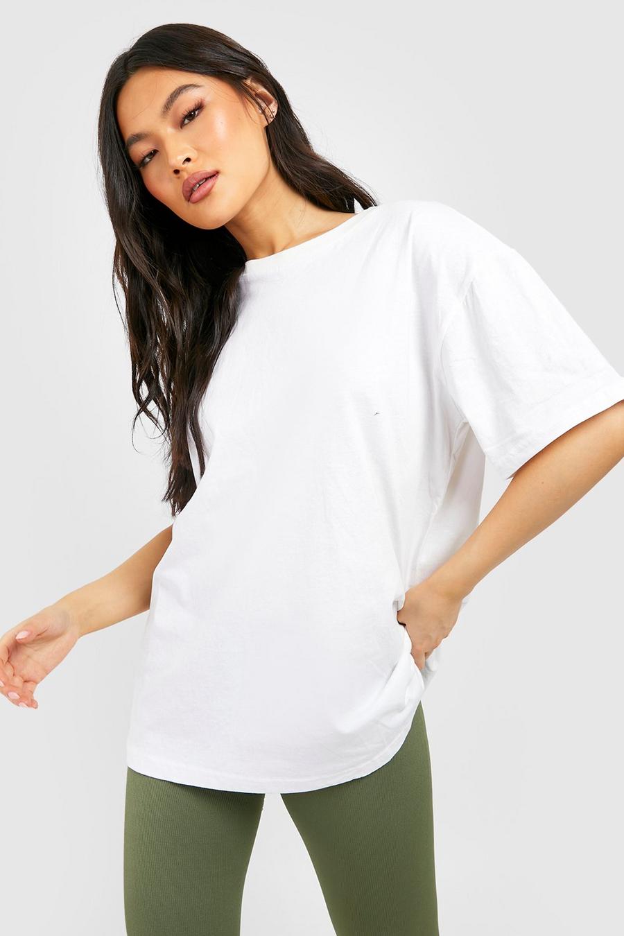 T-shirt oversize à épaules tombantes, Ecru white