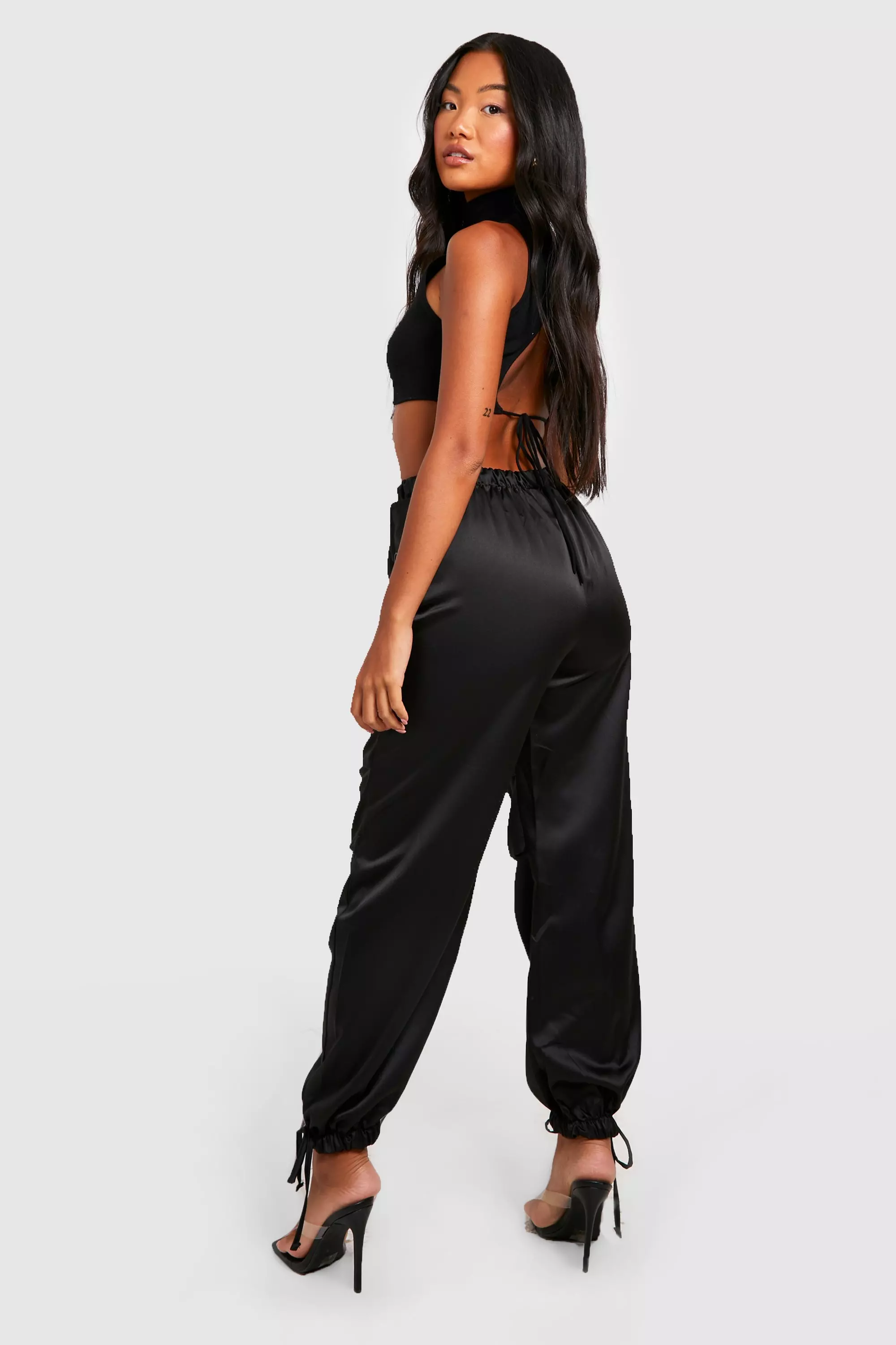 Petite 2025 satin joggers