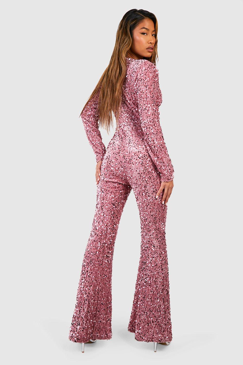 Sparkly store flared jumpsuit