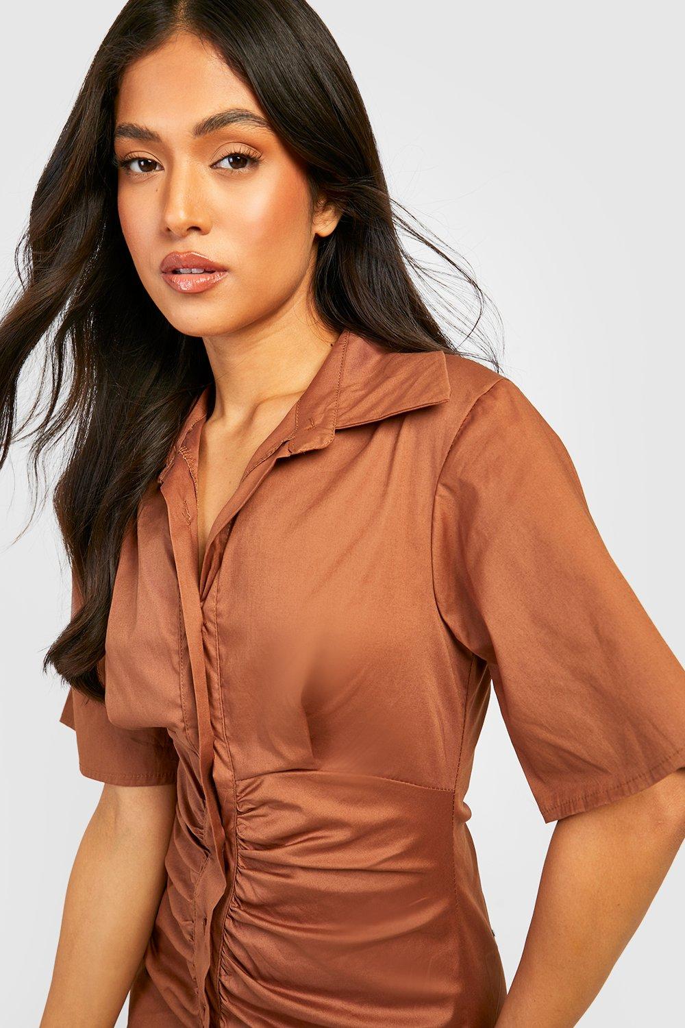 Boohoo petite hot sale shirt dress