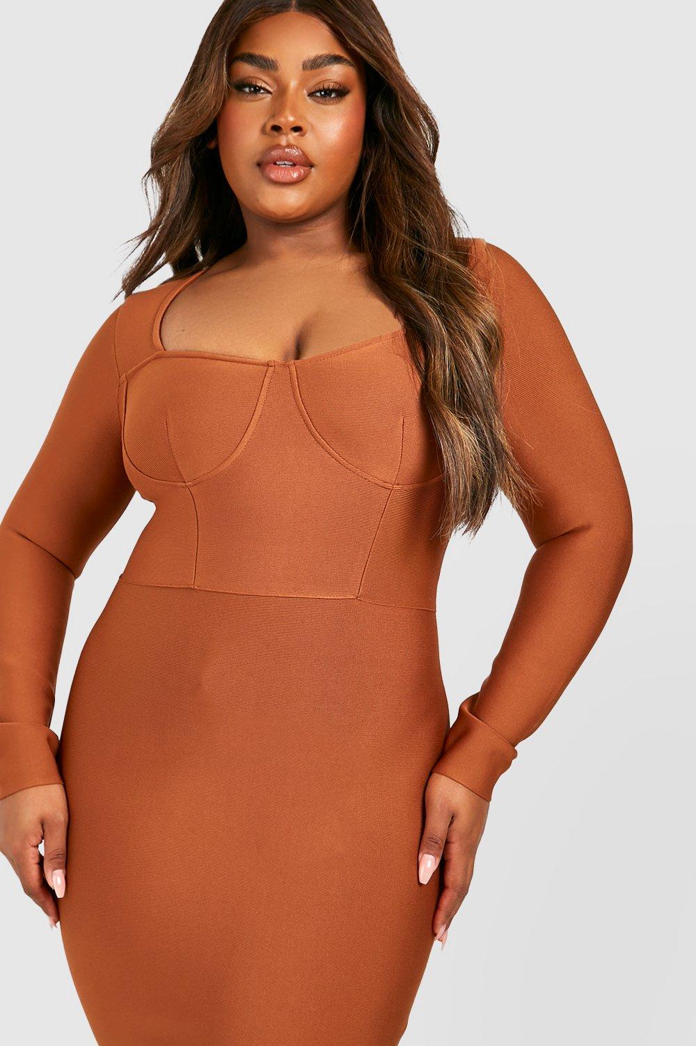 Boohoo plus dresses outlet sale