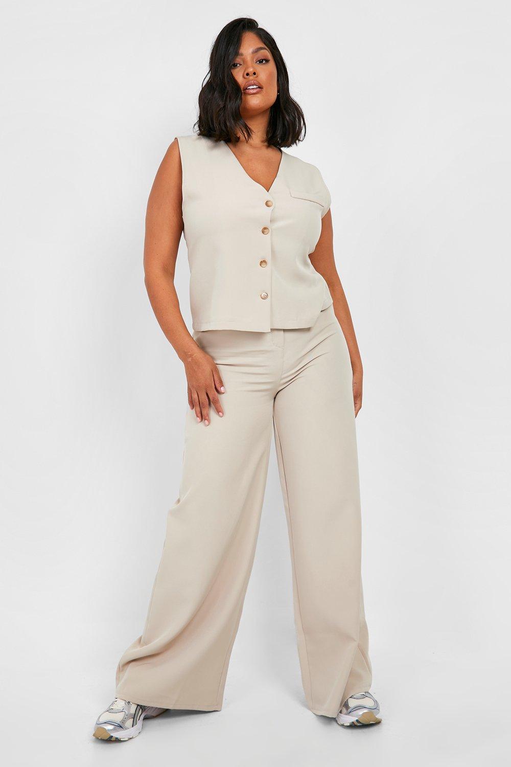 Plus Wide Leg Dress Pants