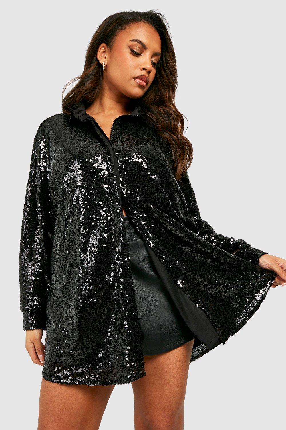 Oversized sequin clearance shirt