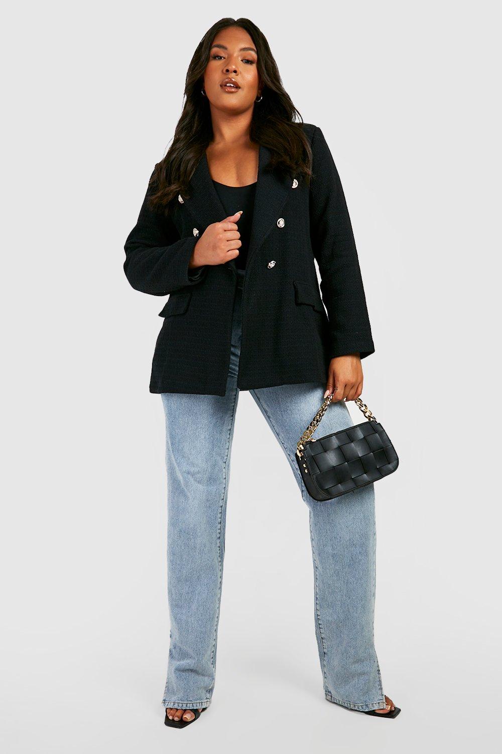 Boucle coat plus size online