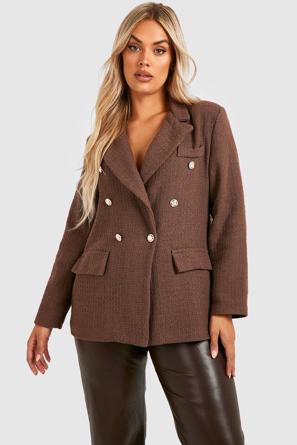 Plus size boucle store jacket