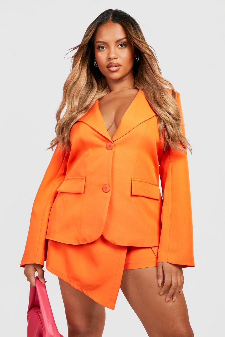 Grande taille - Blazer à poche, Orange image number 1