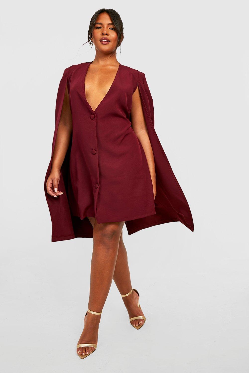 Cape sleeve 2024 blazer dress