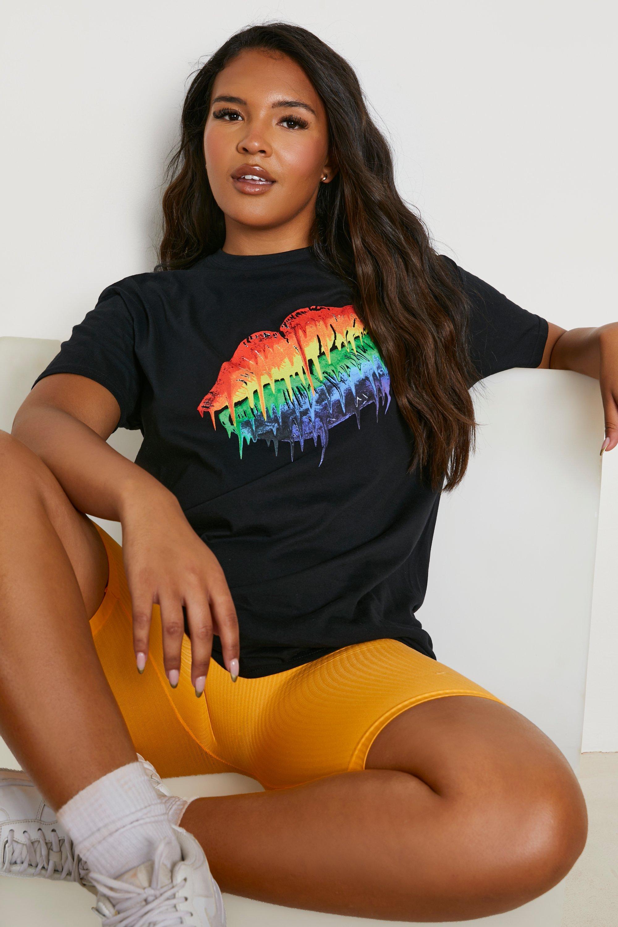 Tee shirt arc en ciel femme hot sale