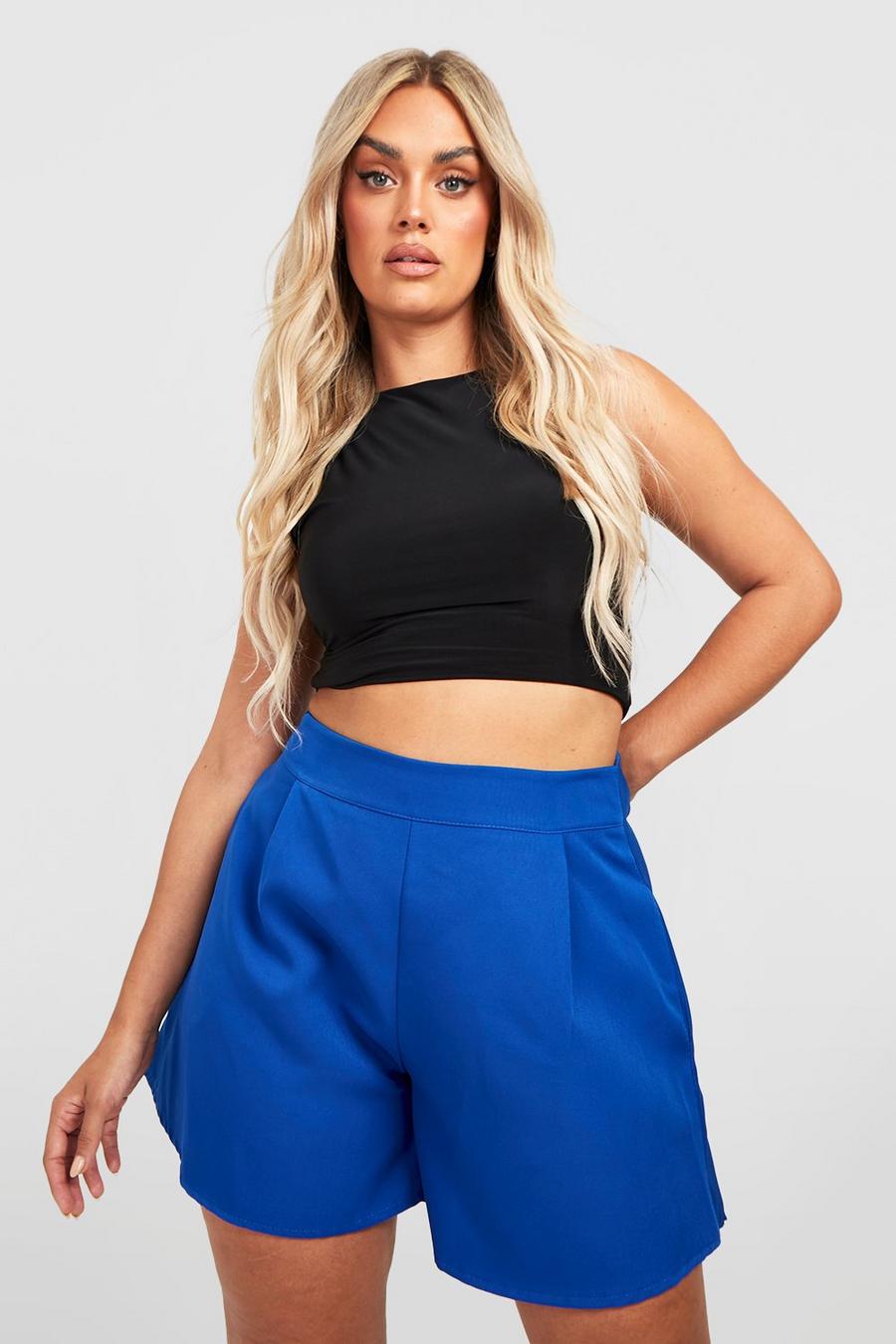 Cobalt Plus Tailored Flowy Shorts image number 1