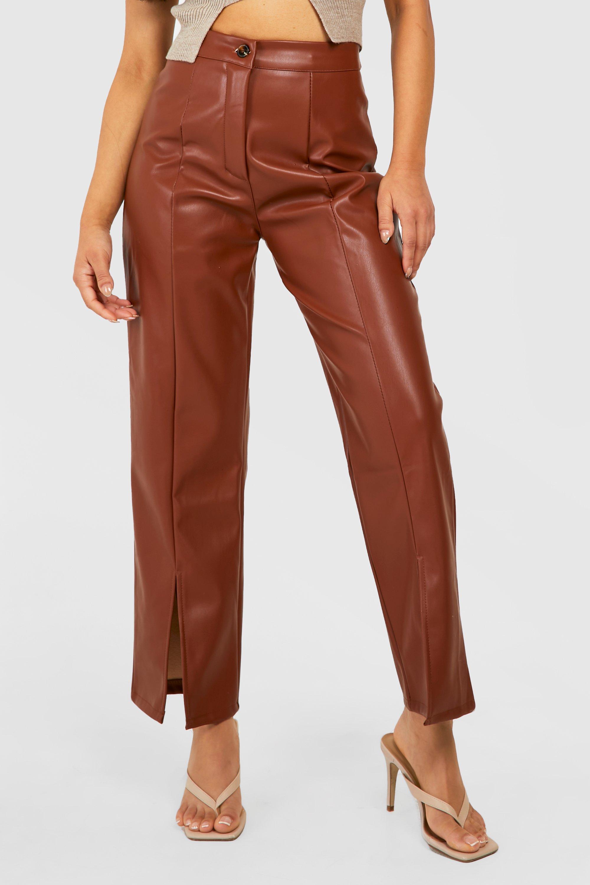 Pu trousers petite best sale