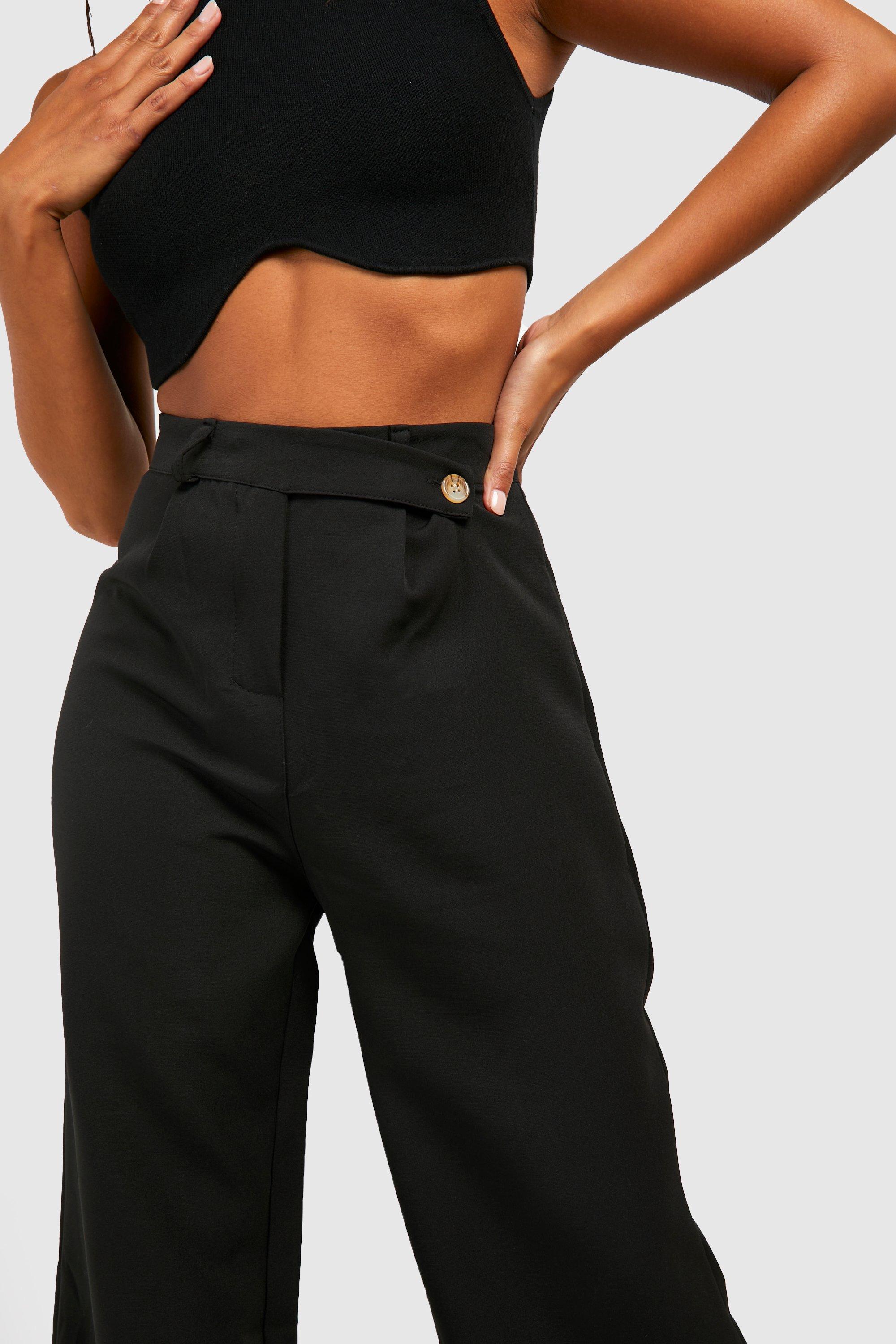 Petite black trousers outlet uk