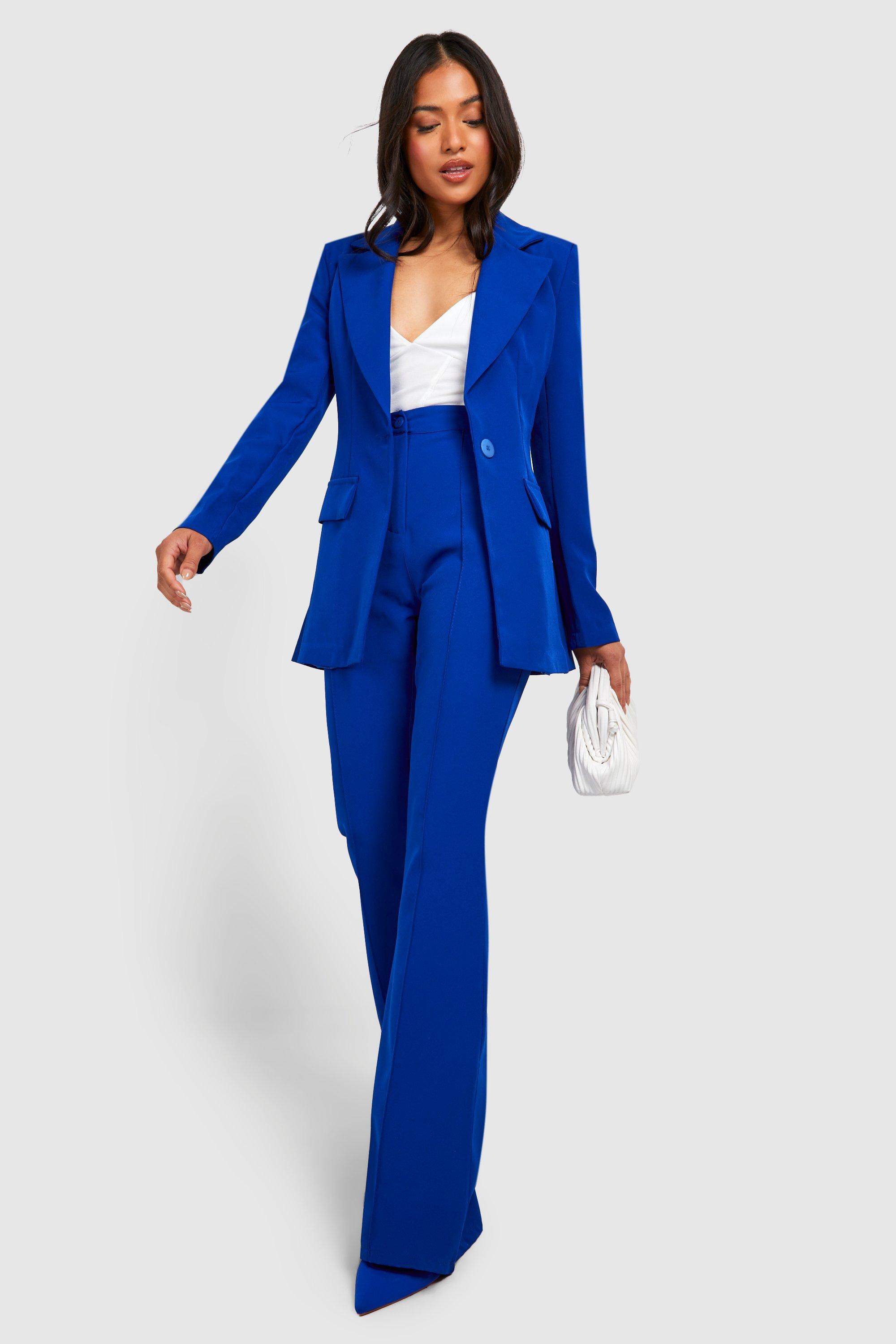 Petite Seam Detail Flared Dress Pants