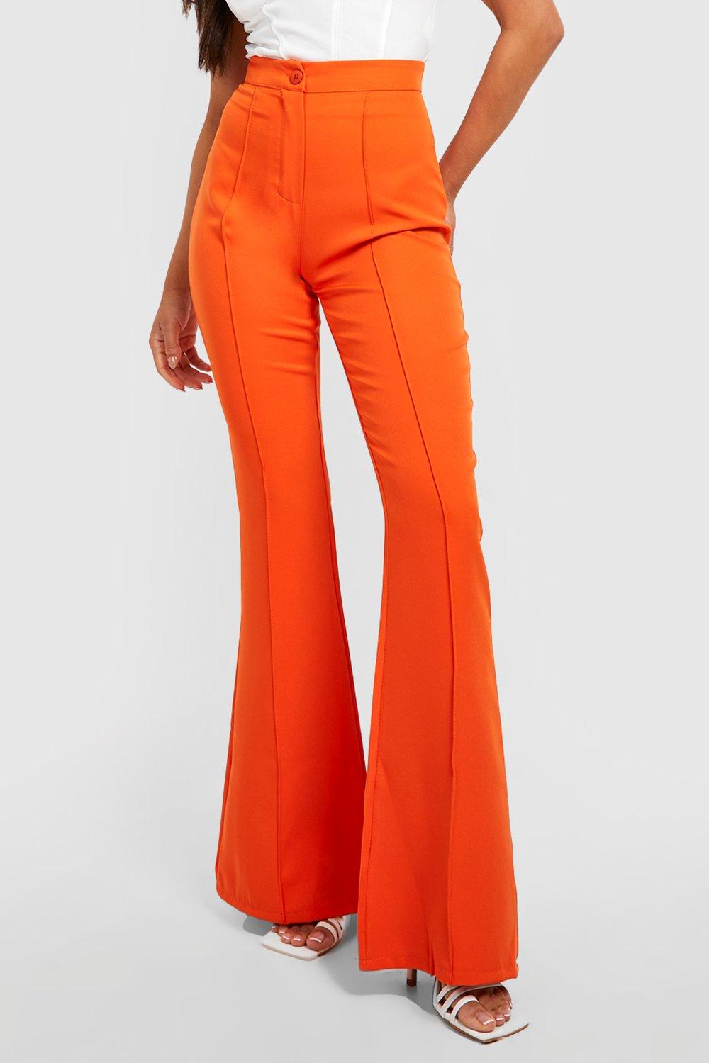 Petite Seam Detail Flared Tailored Trouser