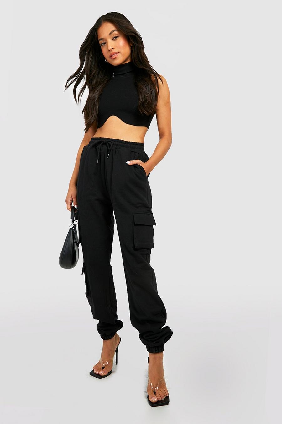 Petite Double Pocket Cargo Jogger | boohoo