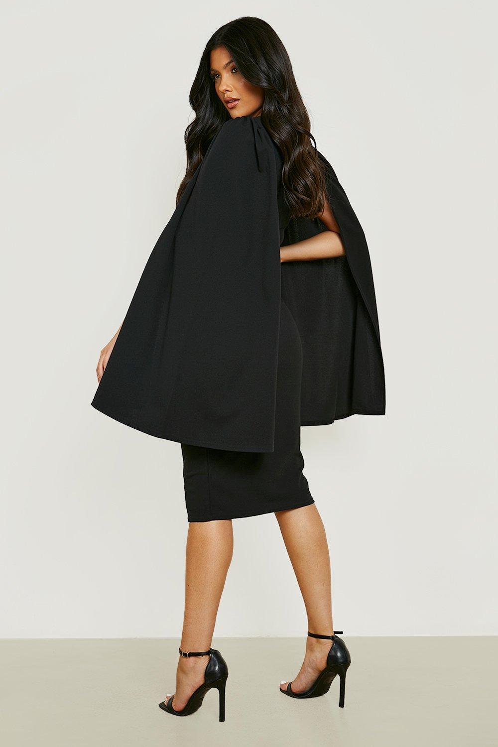 Vestito midi Premaman con mantella boohoo IT