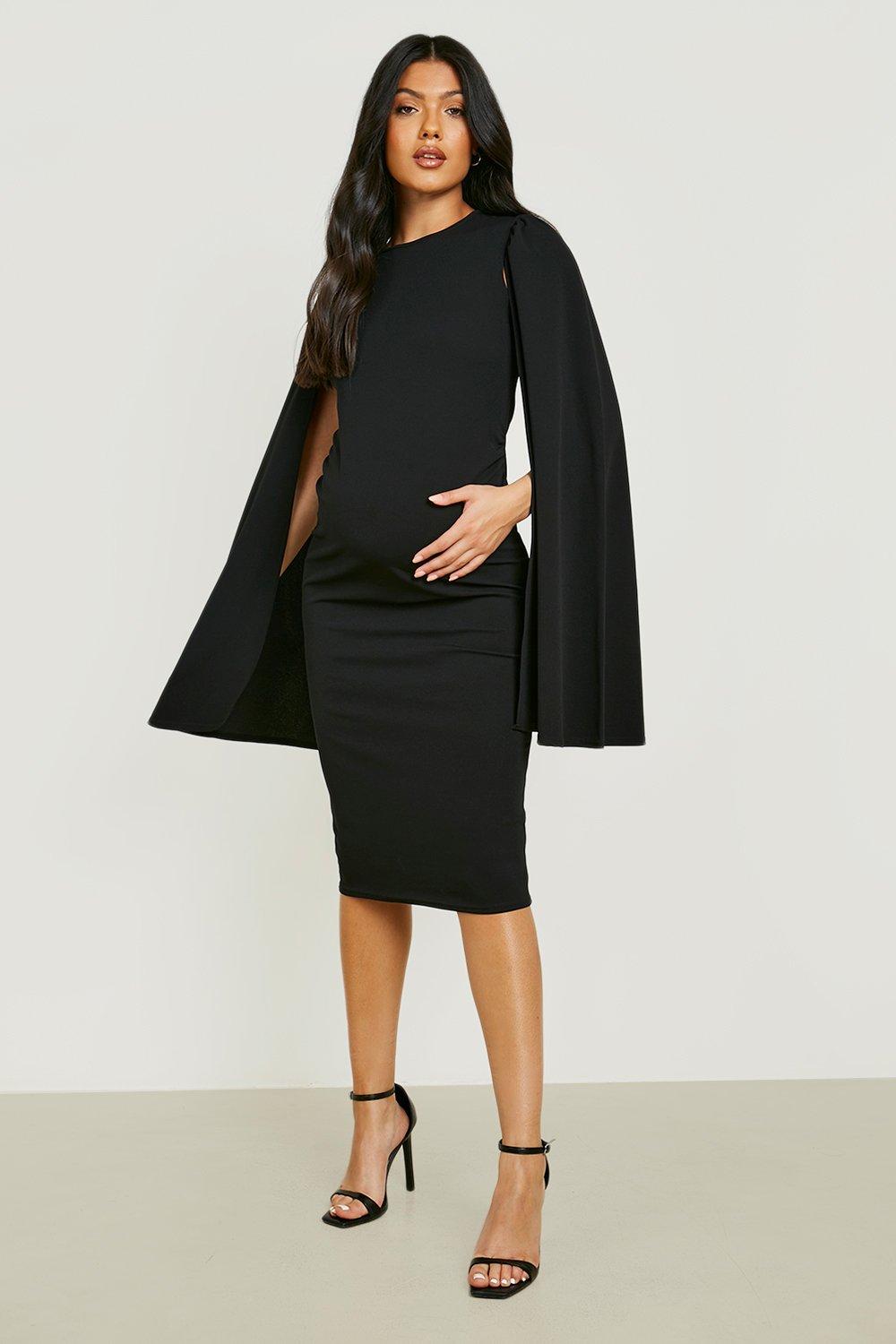 Black cape outlet gown