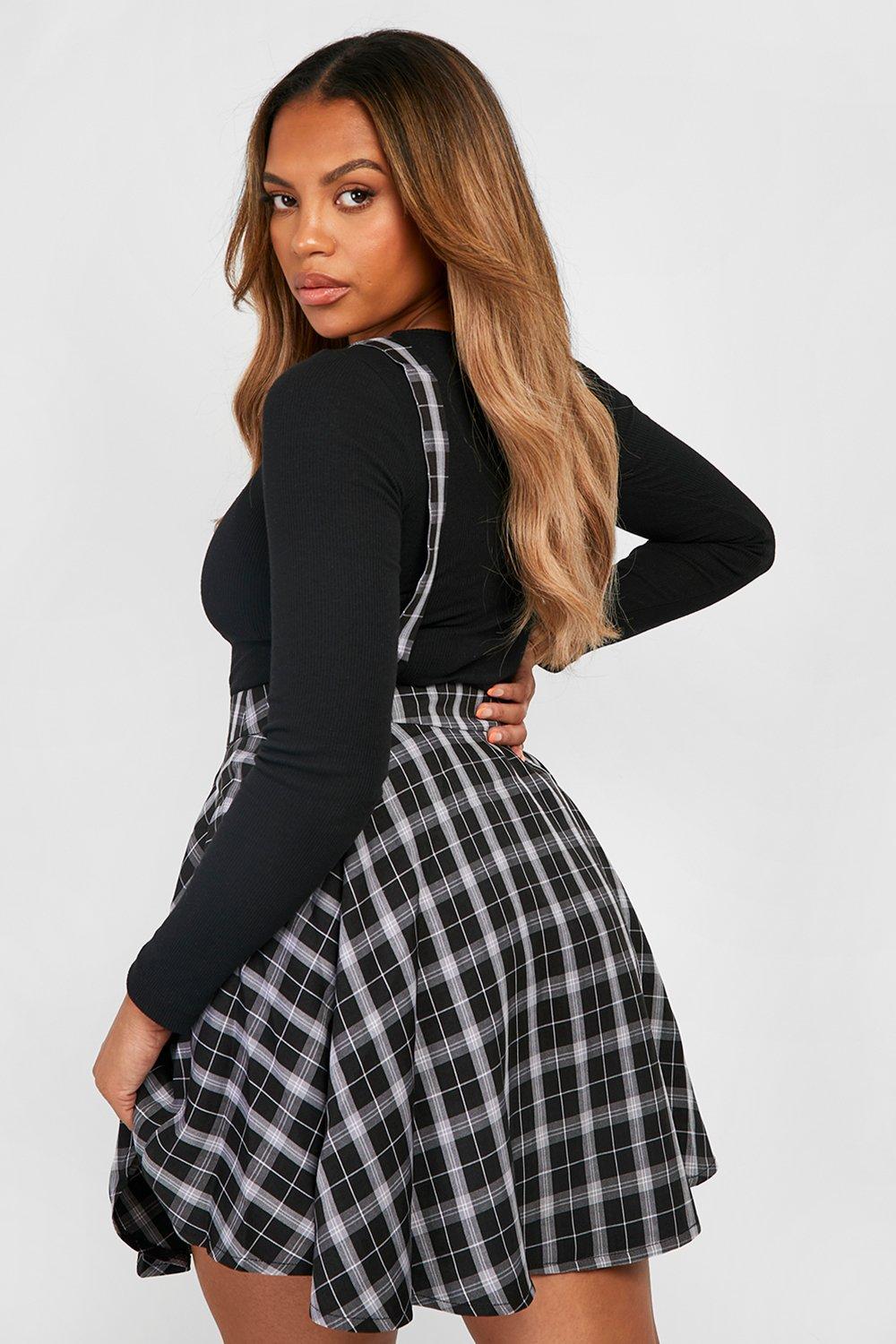 Boohoo pinafore clearance skirt