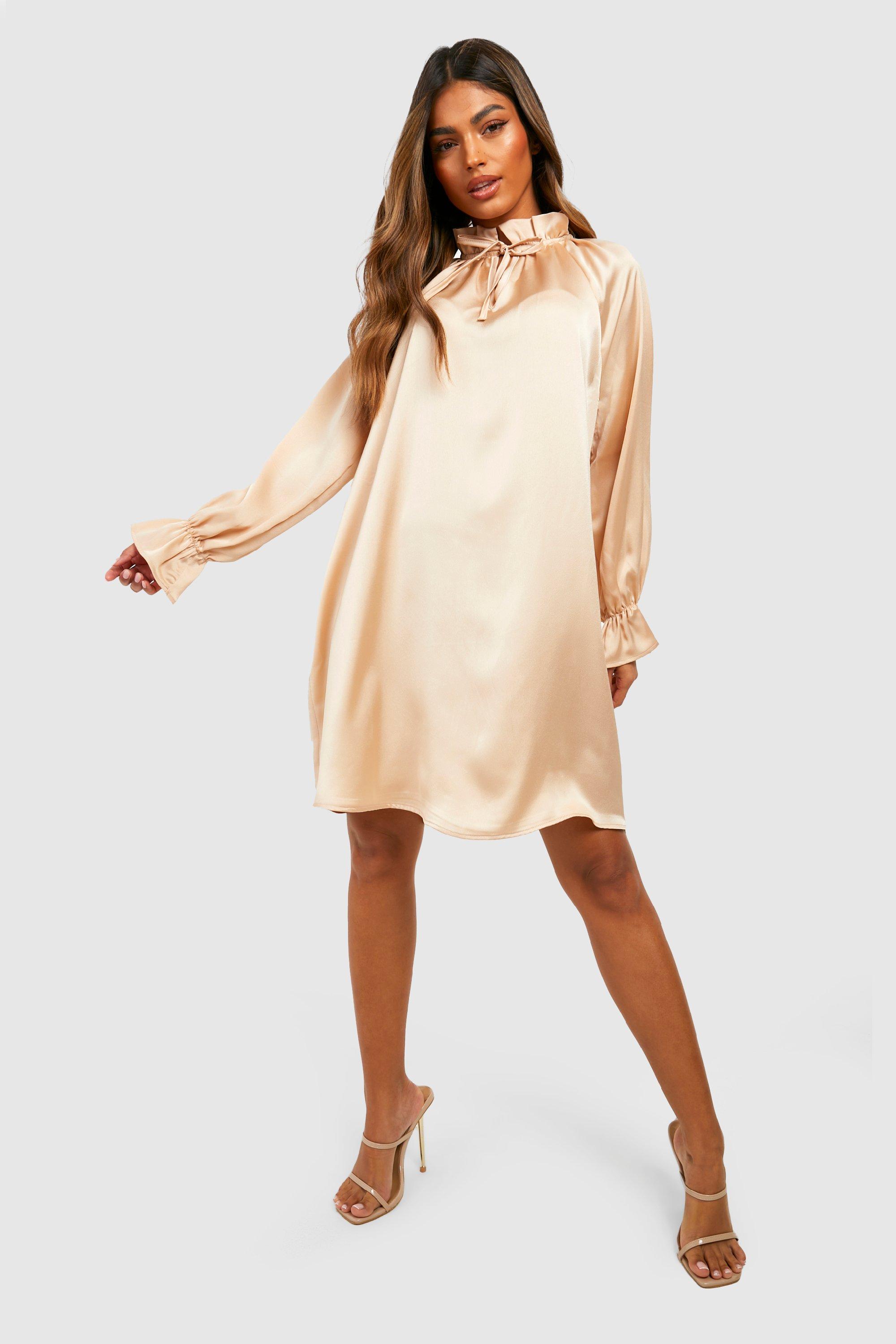 Satin clearance swing dress