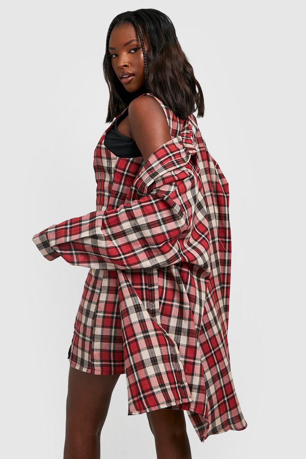 Flannel store slip dress