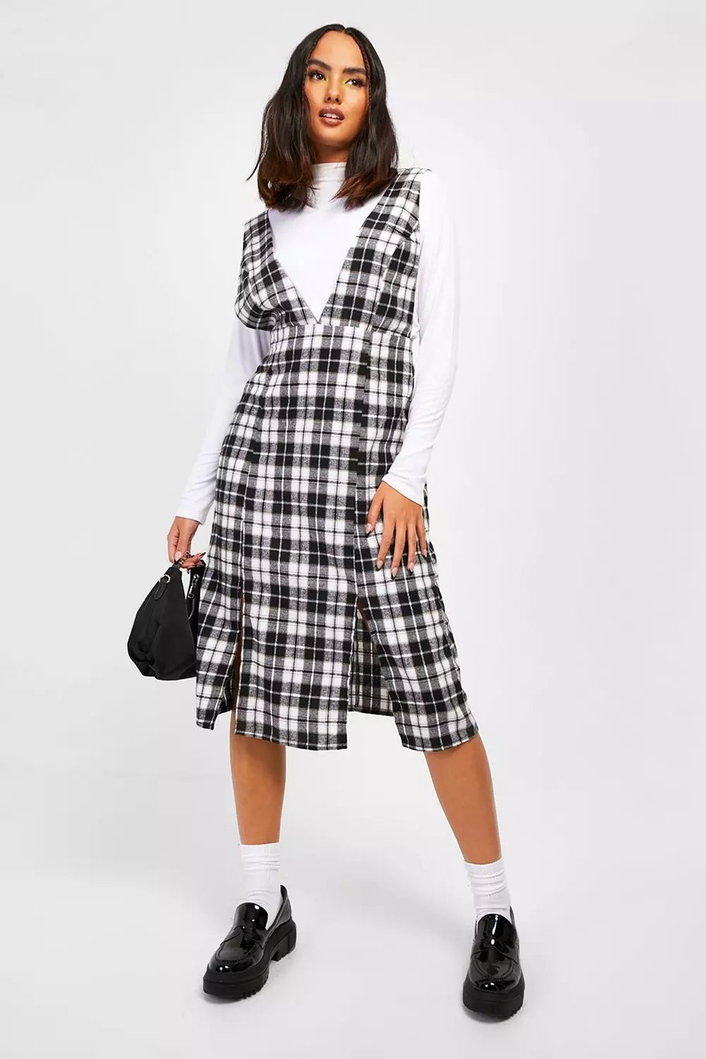 Midi store pinafore skirt