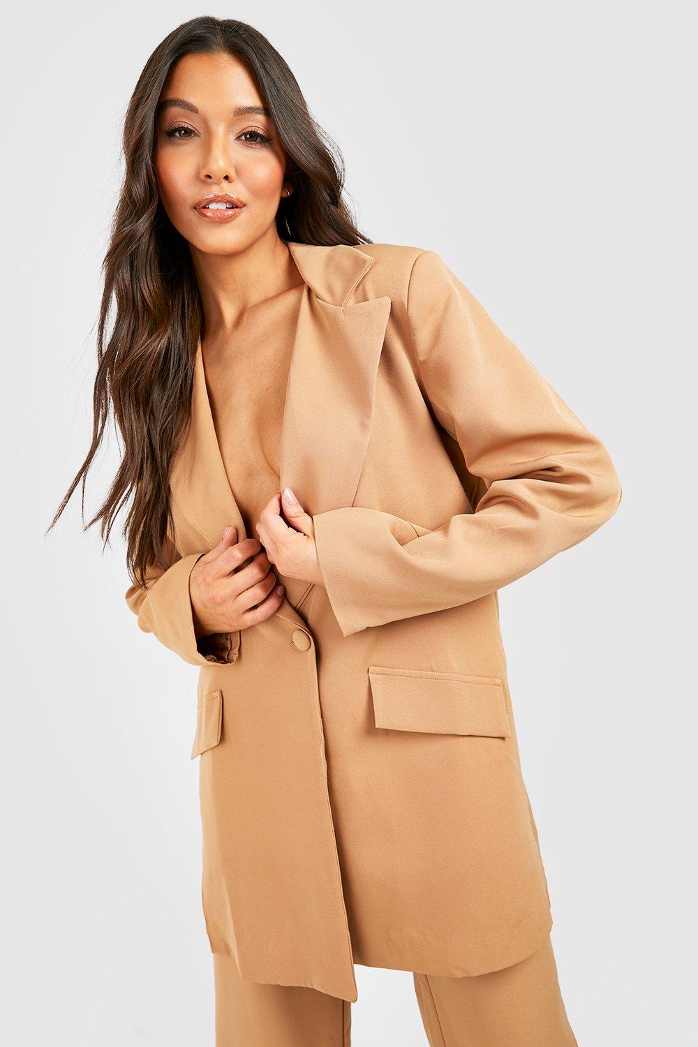 Women s Tonal Relaxed Fit Tailored Blazer Boohoo UK