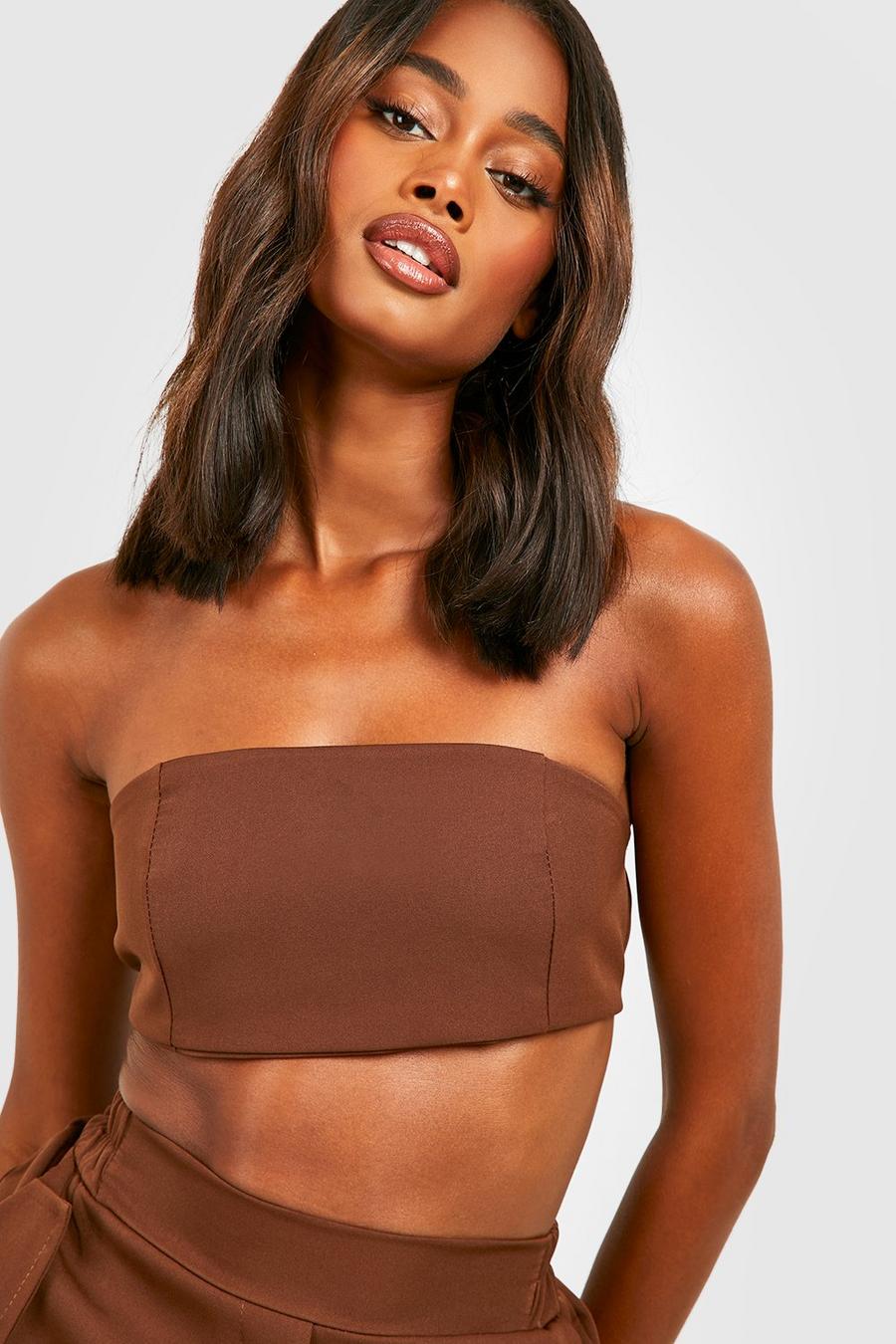 Chocolate Bandeau Top  image number 1