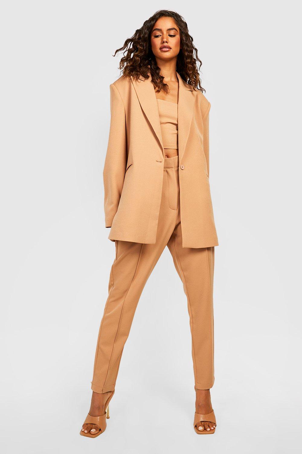 Boohoo camel clearance blazer