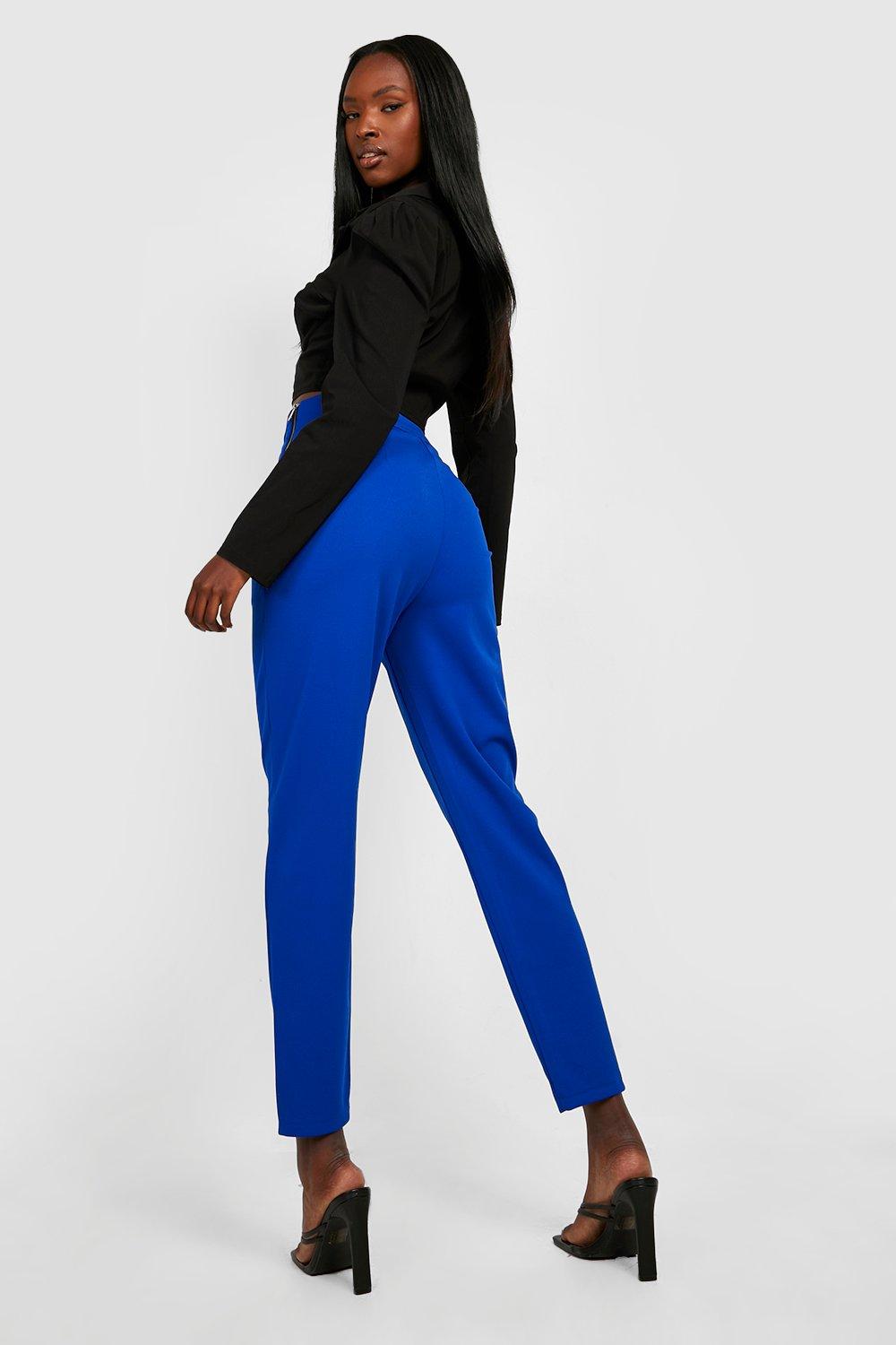 Ruched Fitted Cigarette Pants