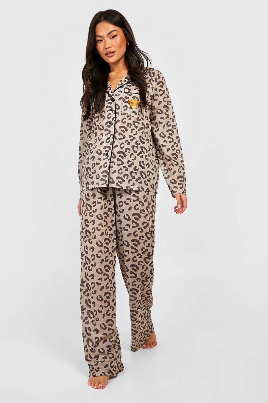 Disney Lion King Leopard Button Up Pajama Set image number 1