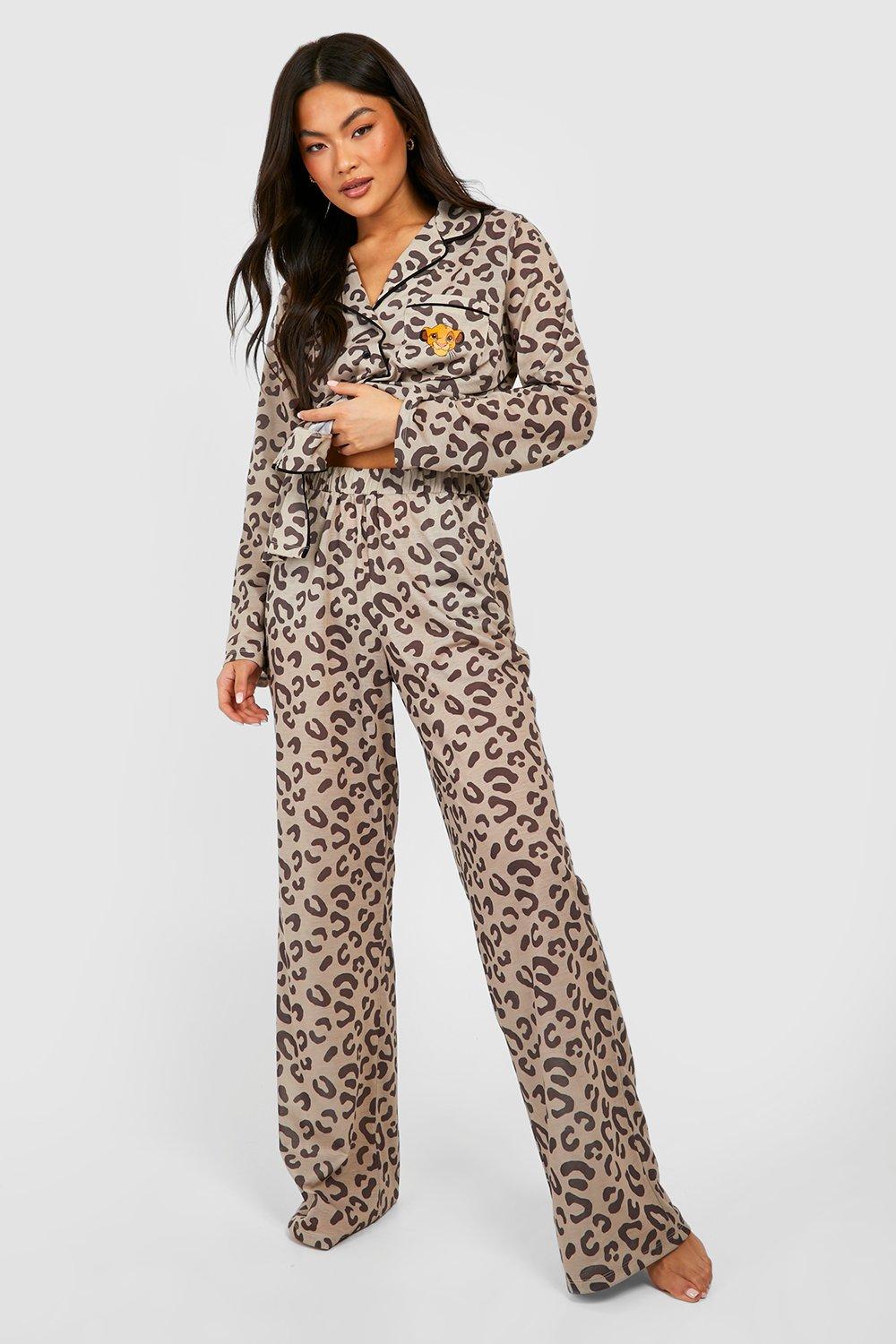 Disney Lion King Leopard Button Up Pajama Set