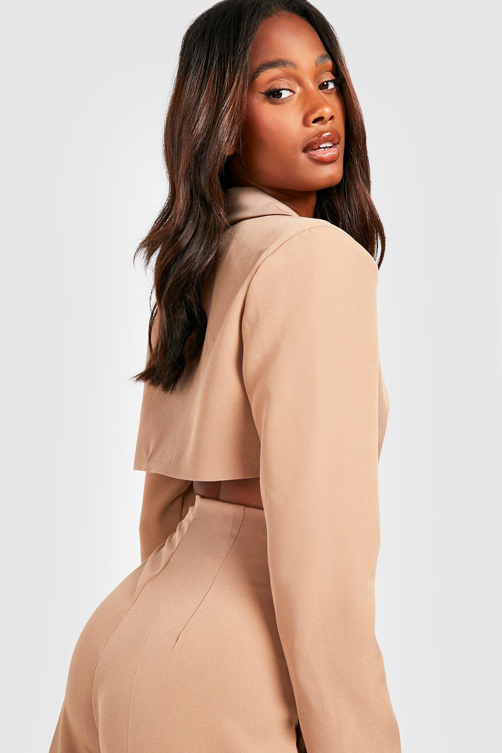 Blazer court cintré discount femme