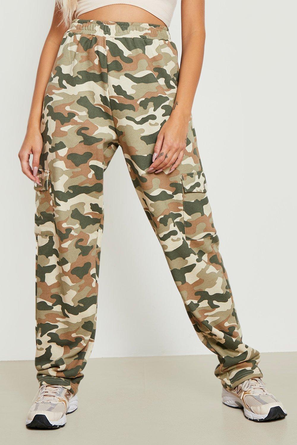 Camo cargo jogger pants on sale womens