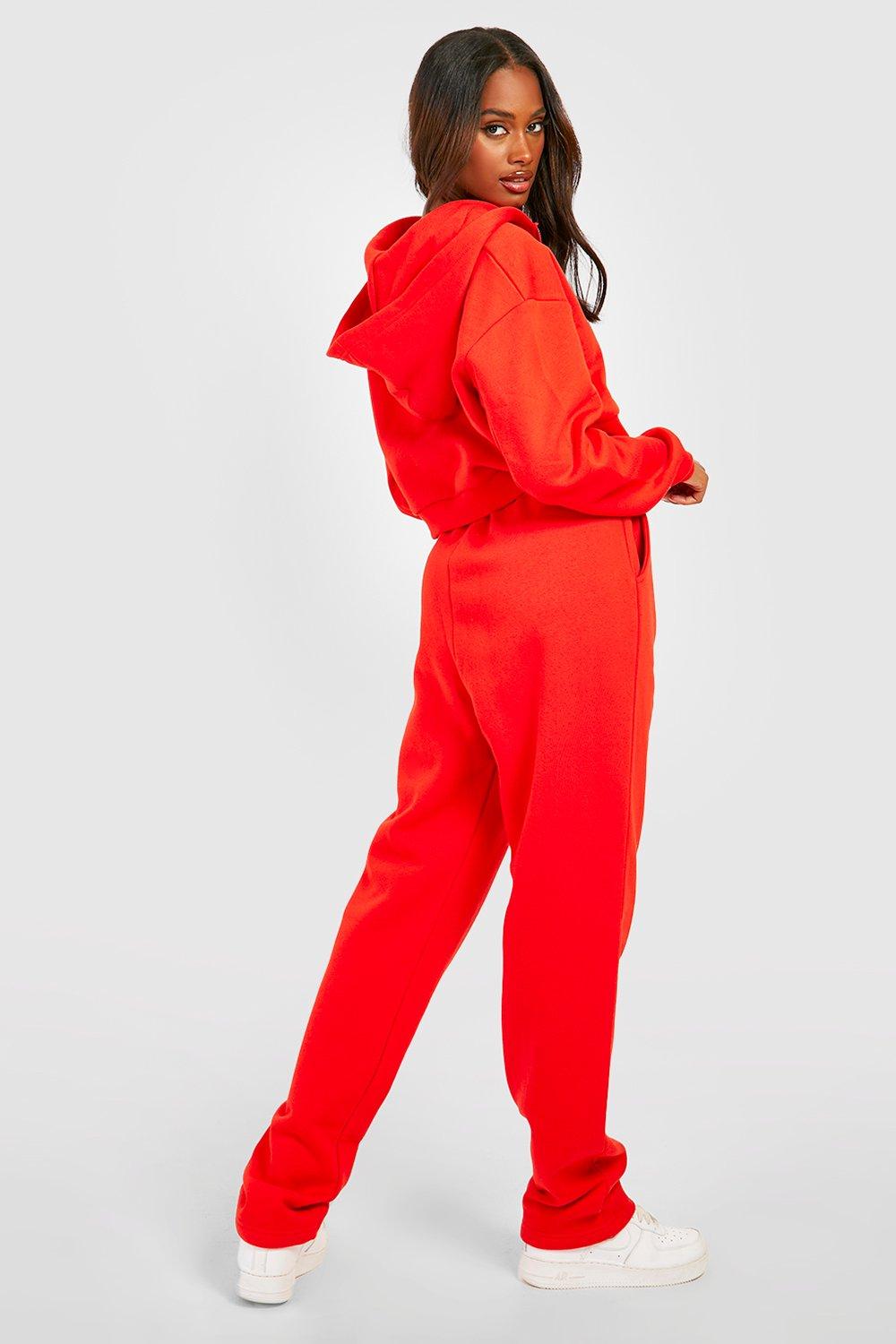 Red best sale boohoo tracksuit