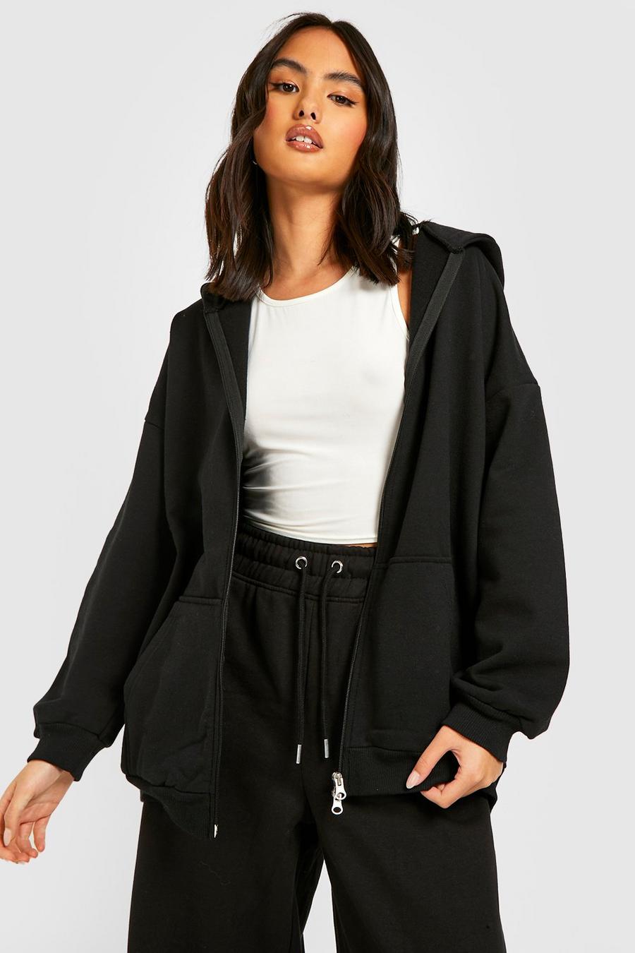 Sweat à capuche hoodie oversize noir femme