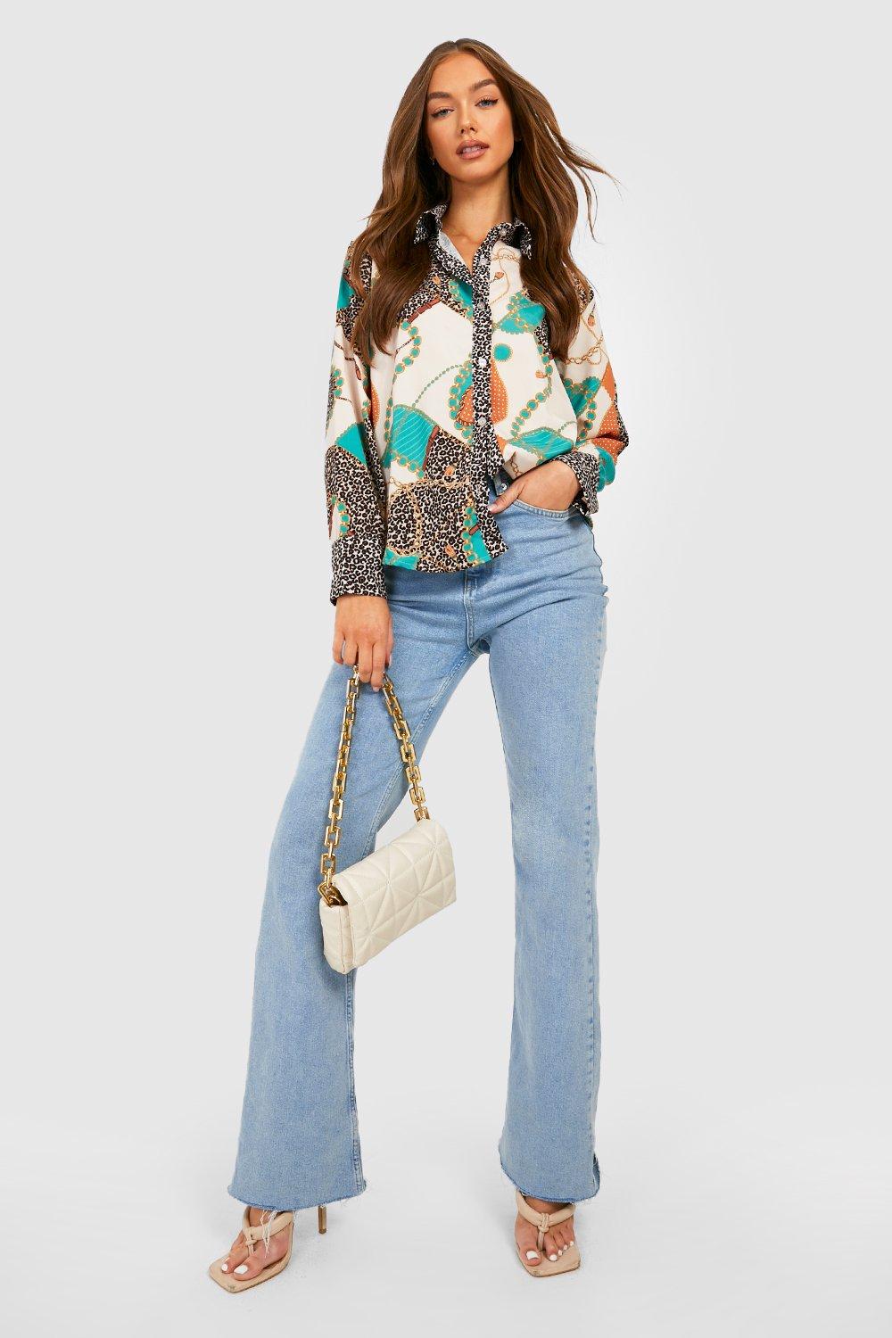 Boohoo chain fashion print shirt