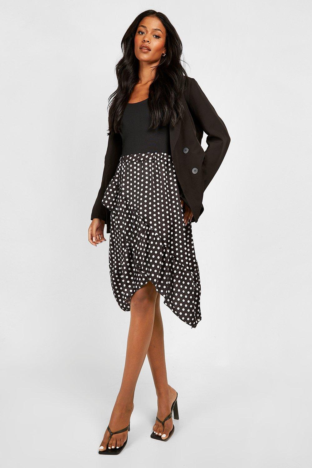 Tall Polka Dot Wrap Skirt | boohoo