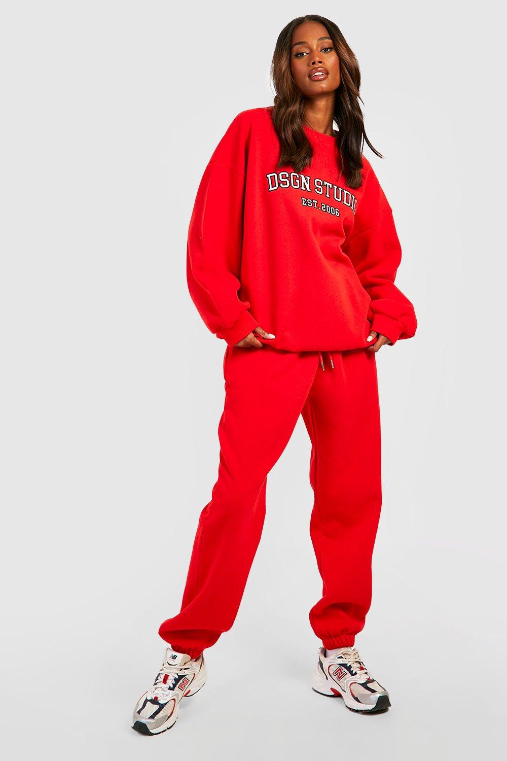 Boohoo store red tracksuit