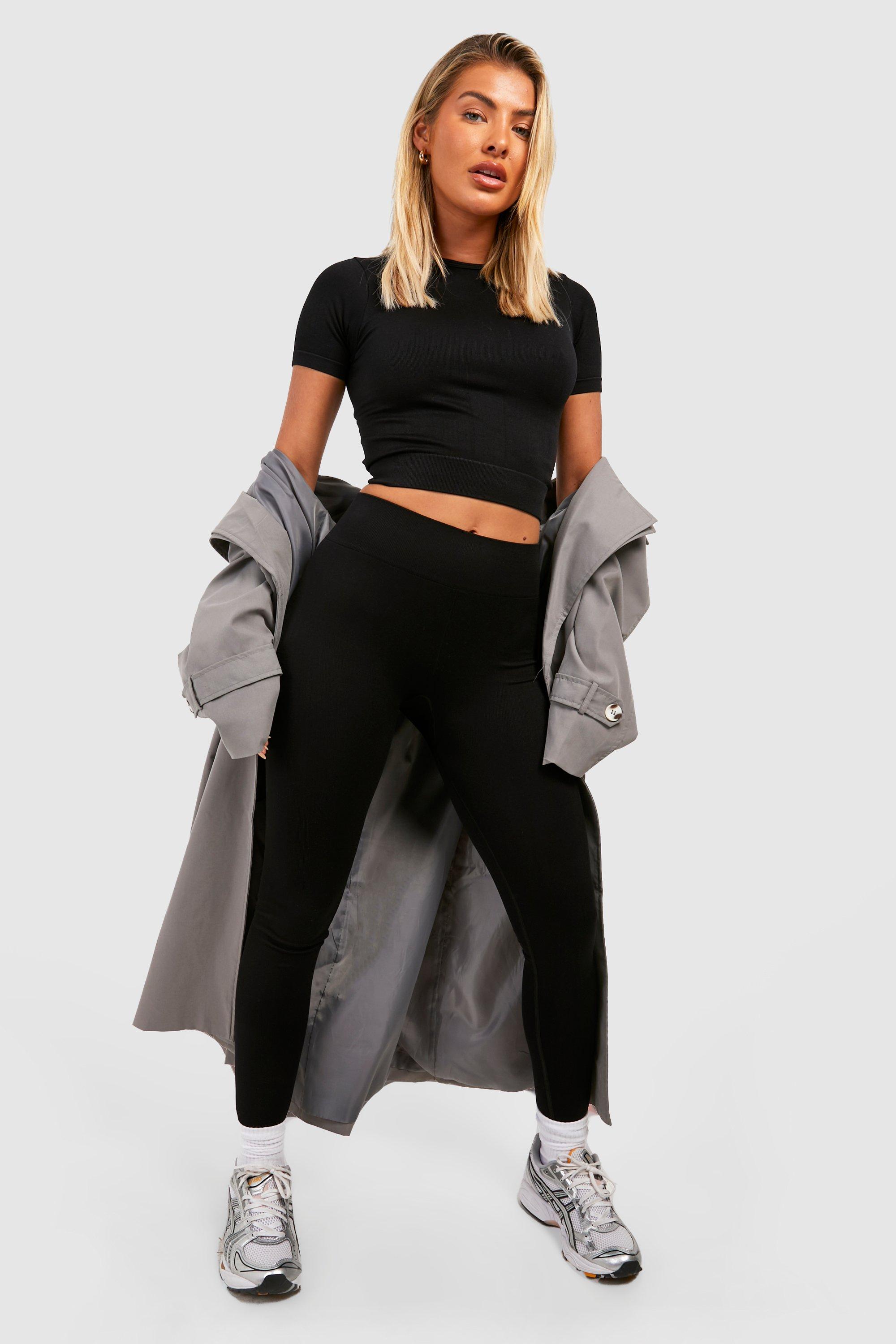 Boohoo hot sale black leggings