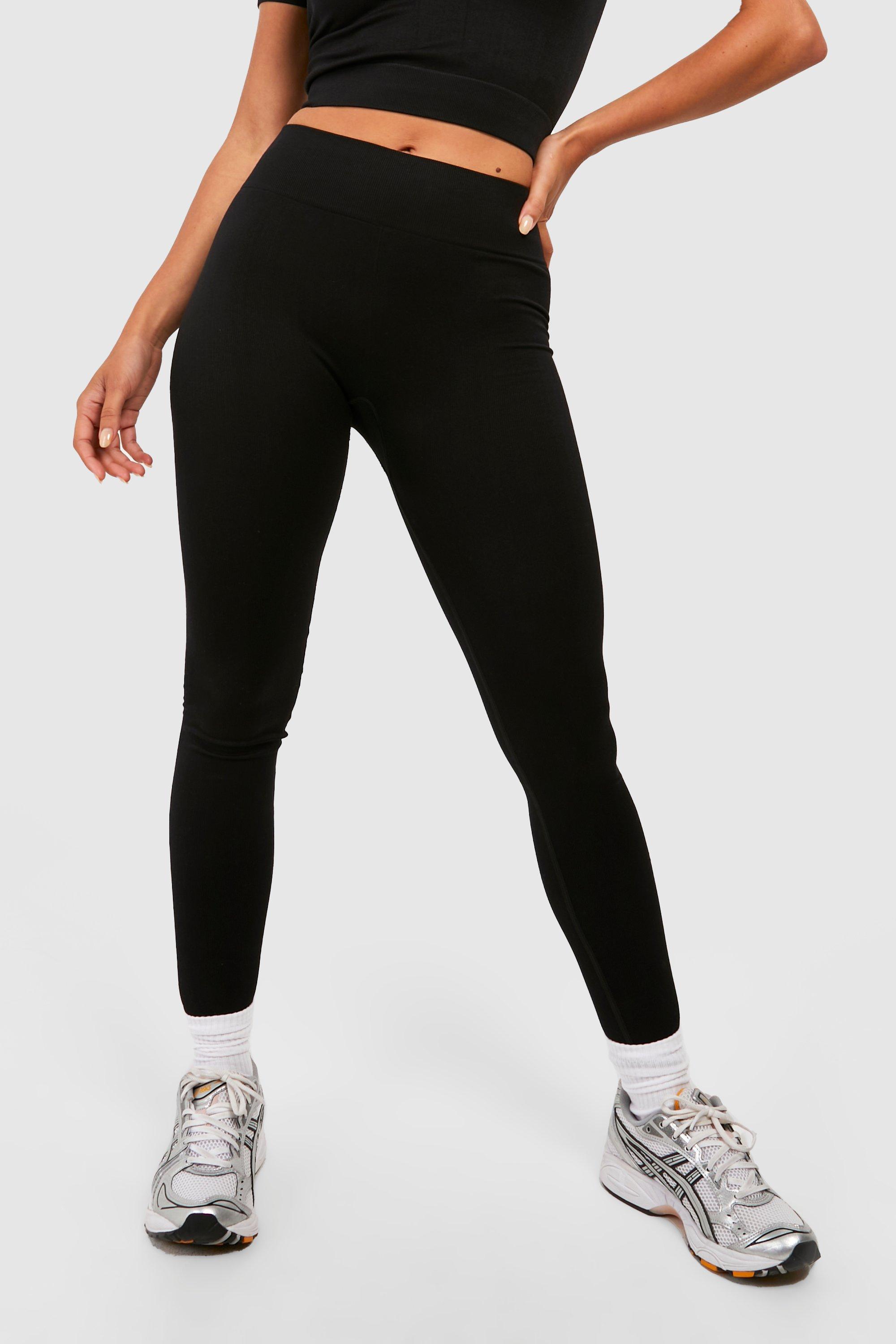 Nahtlose gerippte Leggings boohoo DE