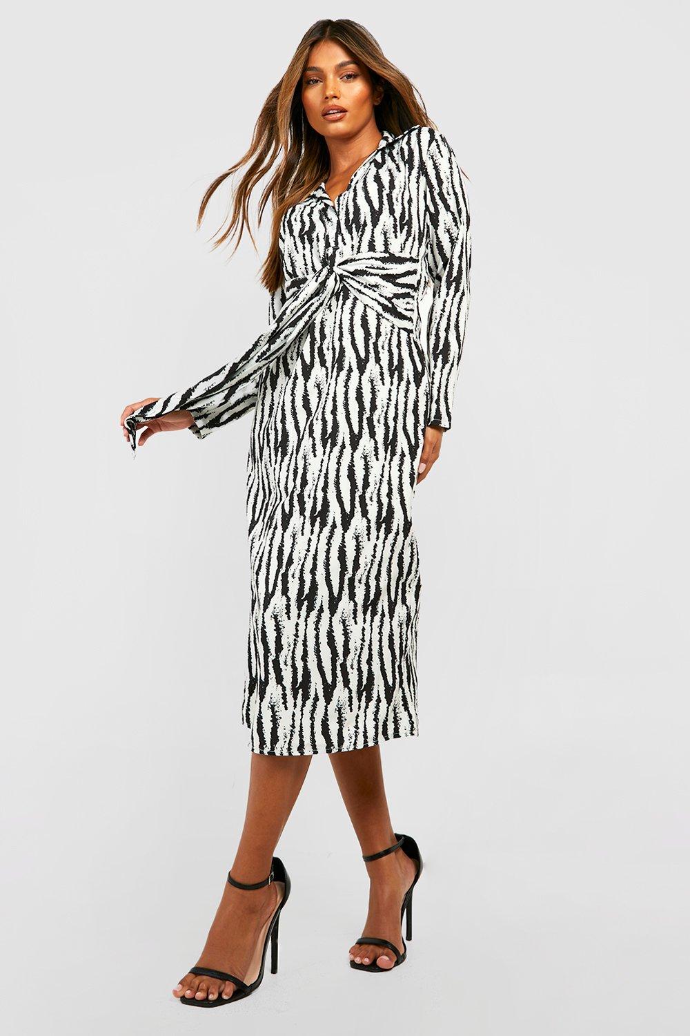 Boohoo midi shirt dress best sale