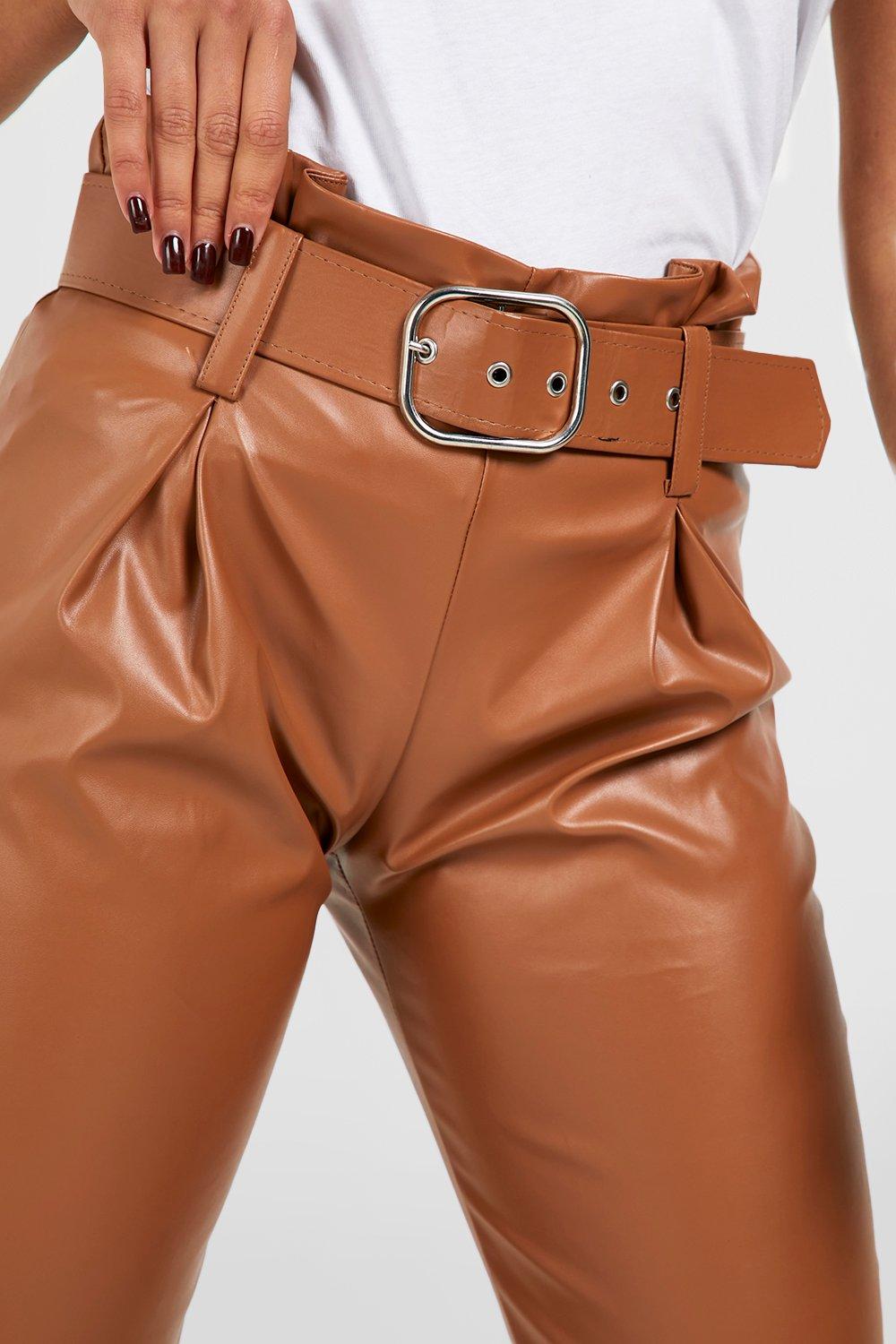 Belted on sale leather pants