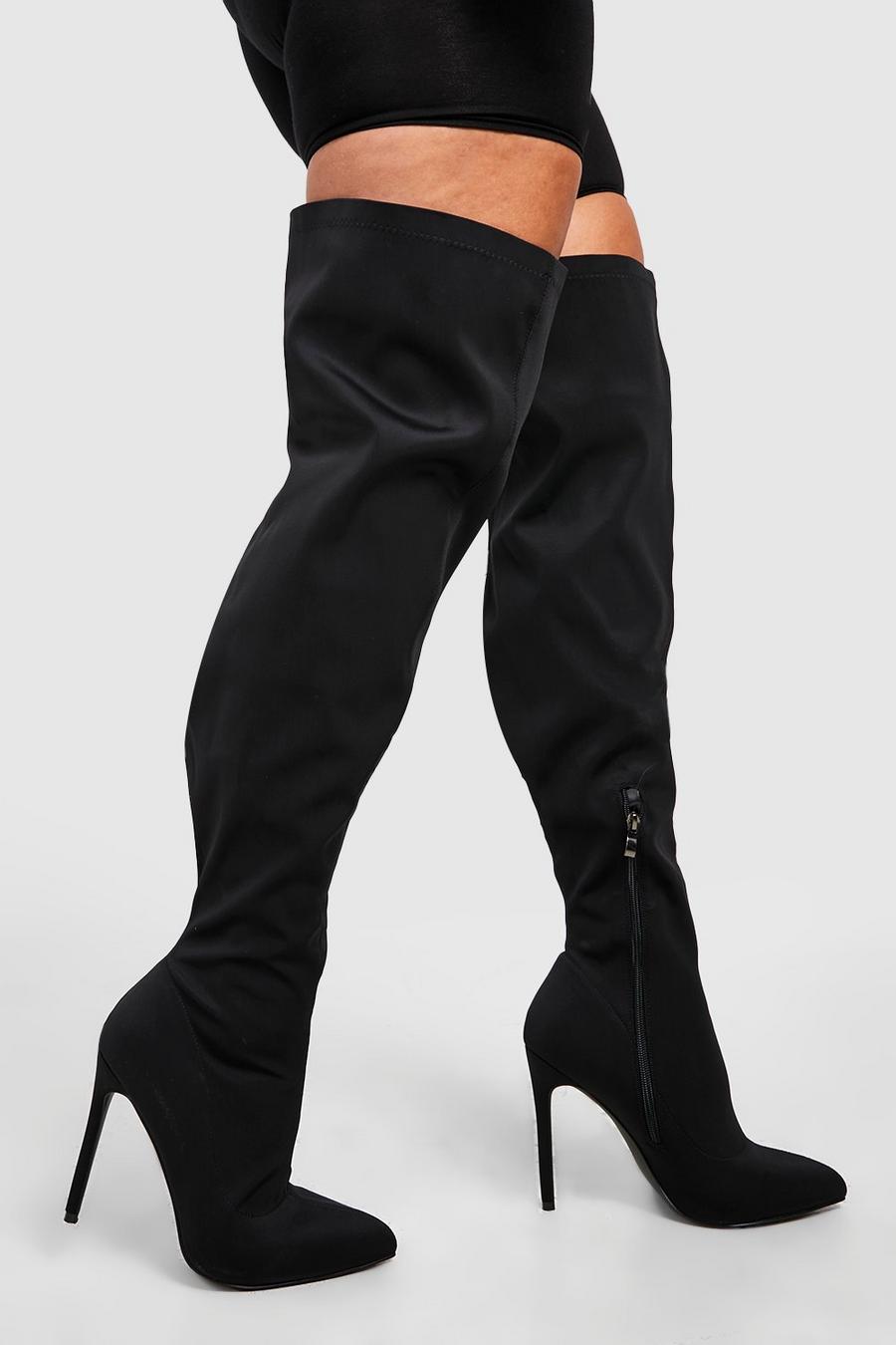 filter Final Mayor Wide Calf Over The Knee Stiletto Boots | boohoo