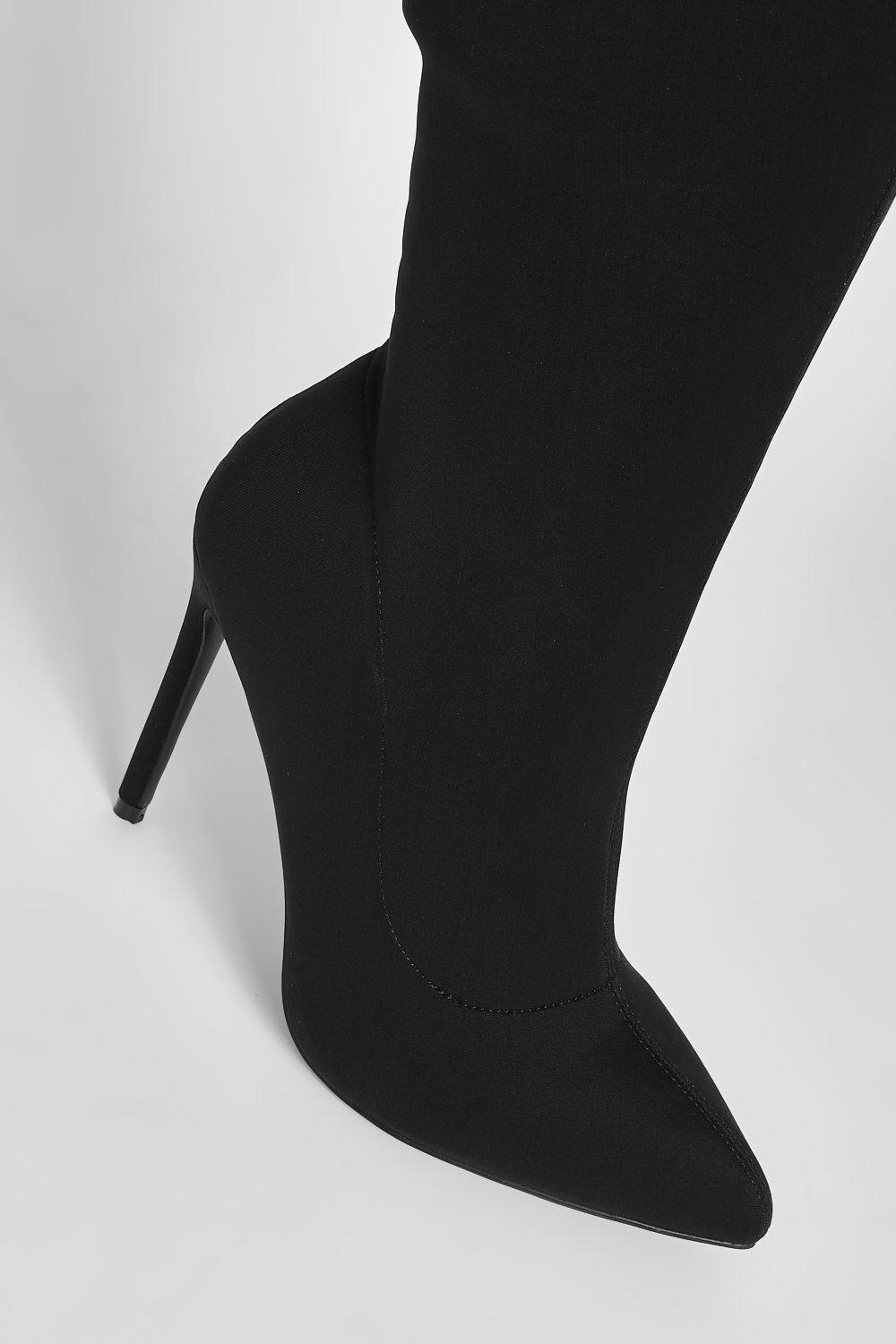 Wide calf 2024 stiletto heel boots